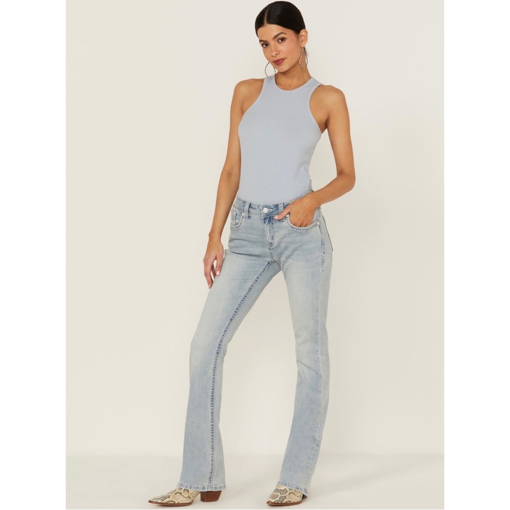 Y2K Rhinestoned Flared Jeans